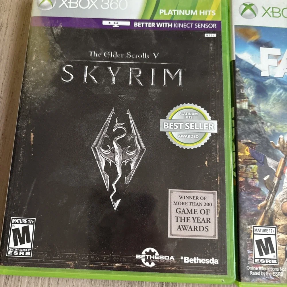 X - BOX 360 LOT FARCRY4 , Skyrim - GAME LOT, Tested- Works!